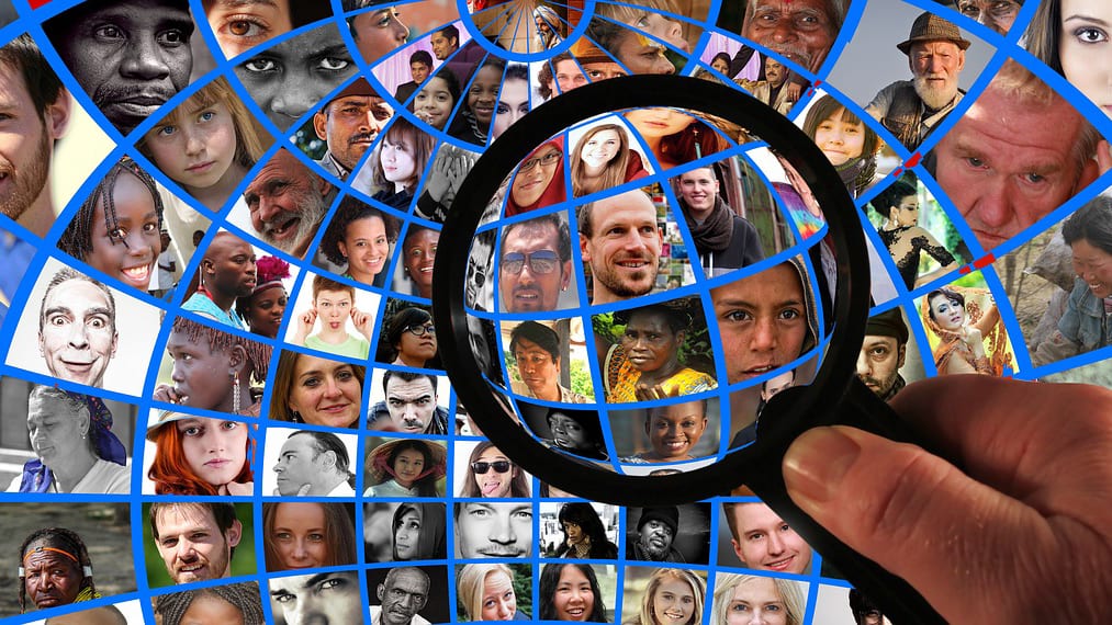 pictures of people with magnifying glass