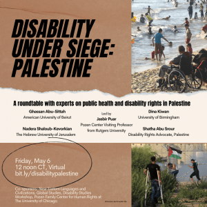Disability under Siege: Palestine