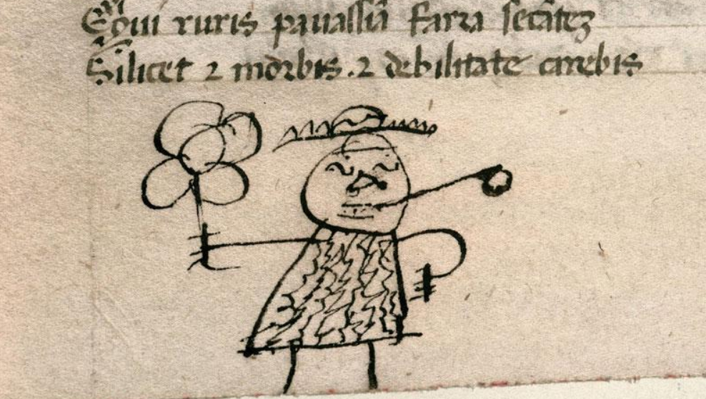 Medieval doodling from Carpentras, Bibl. mun., ms. 0368, f. 064v