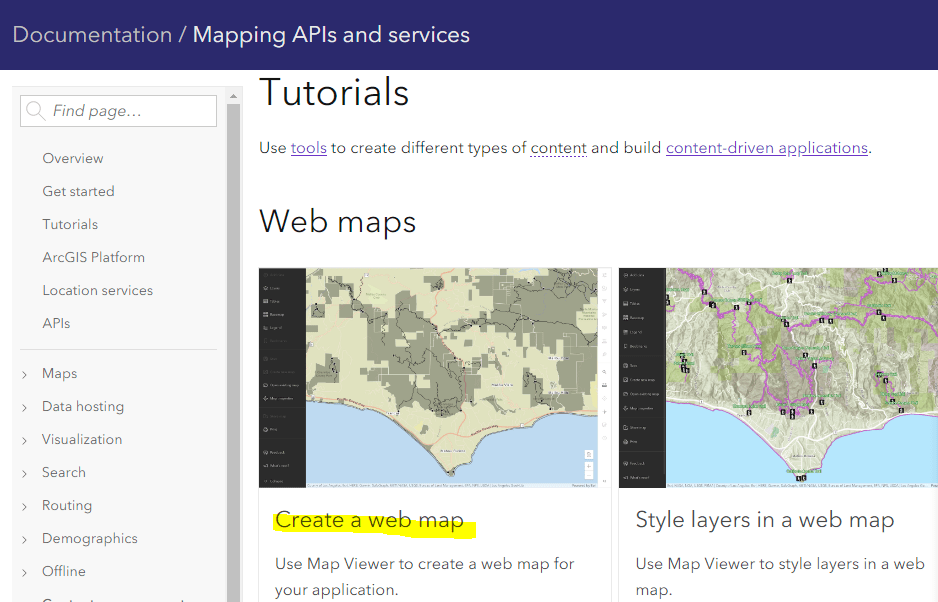 Create a Web Map