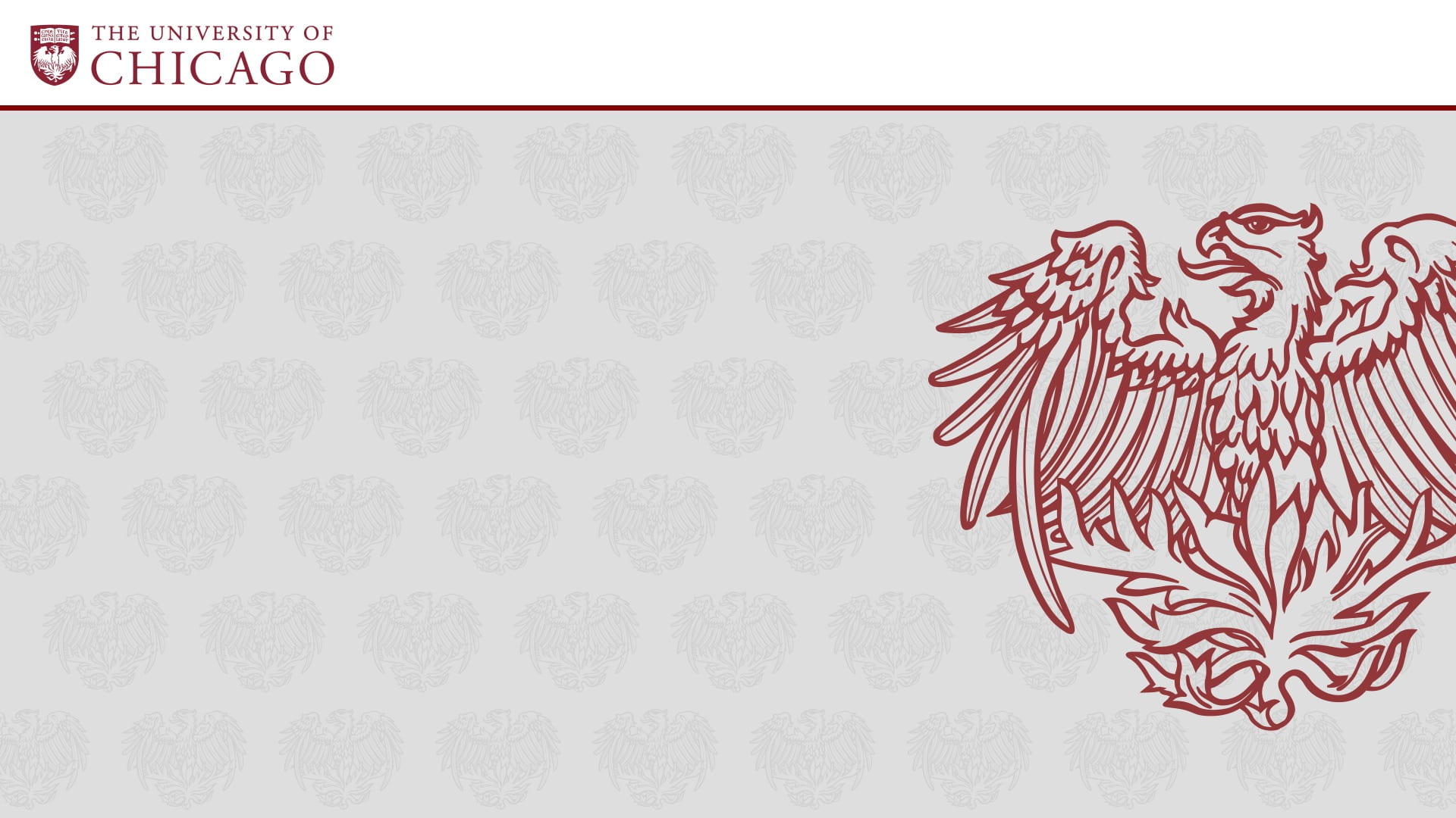Maroon phoenix against a grey background with a smaller grey phoenix pattern
